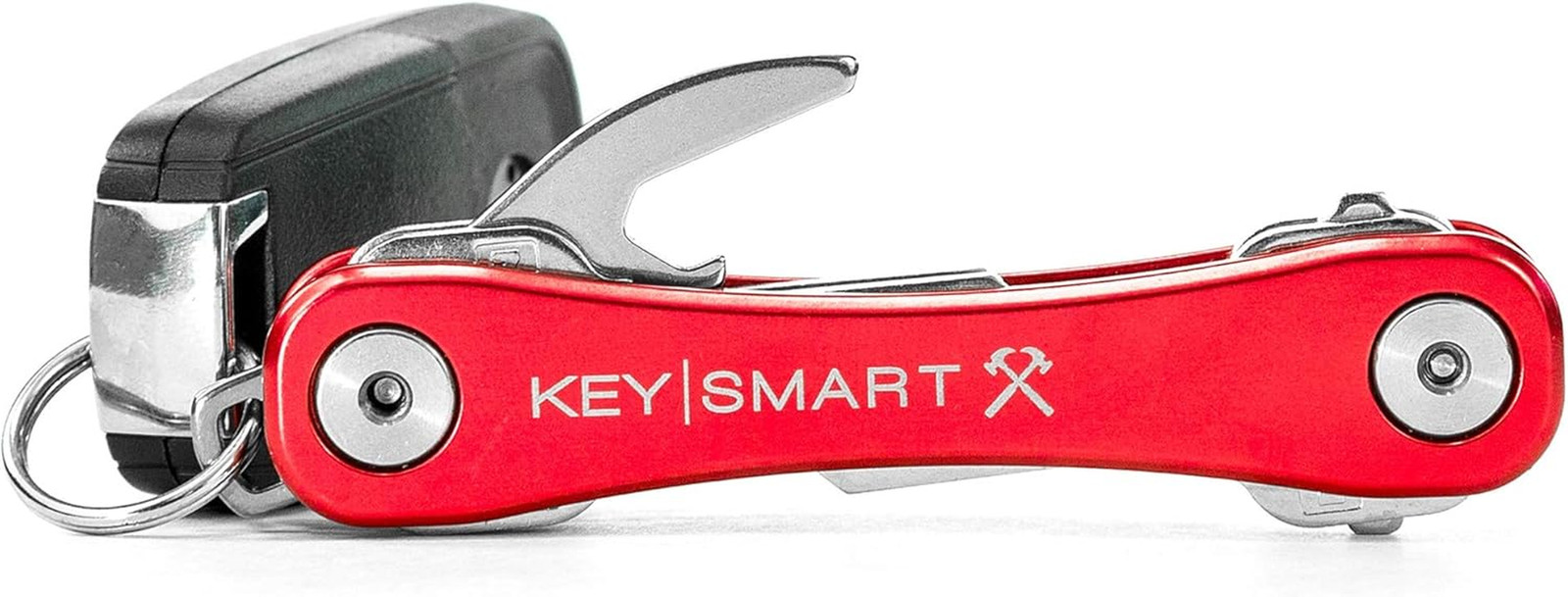 Keysmart Rugged – Multitool Key Holder for Keychain W/Bottle Opener and Pocket C