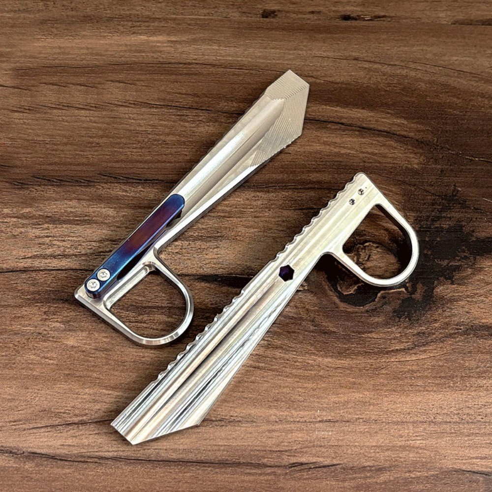 EDC Titanium Pry Bar Crowbar Wrench with Pocket Clip Outdoor Camping Multi Tools