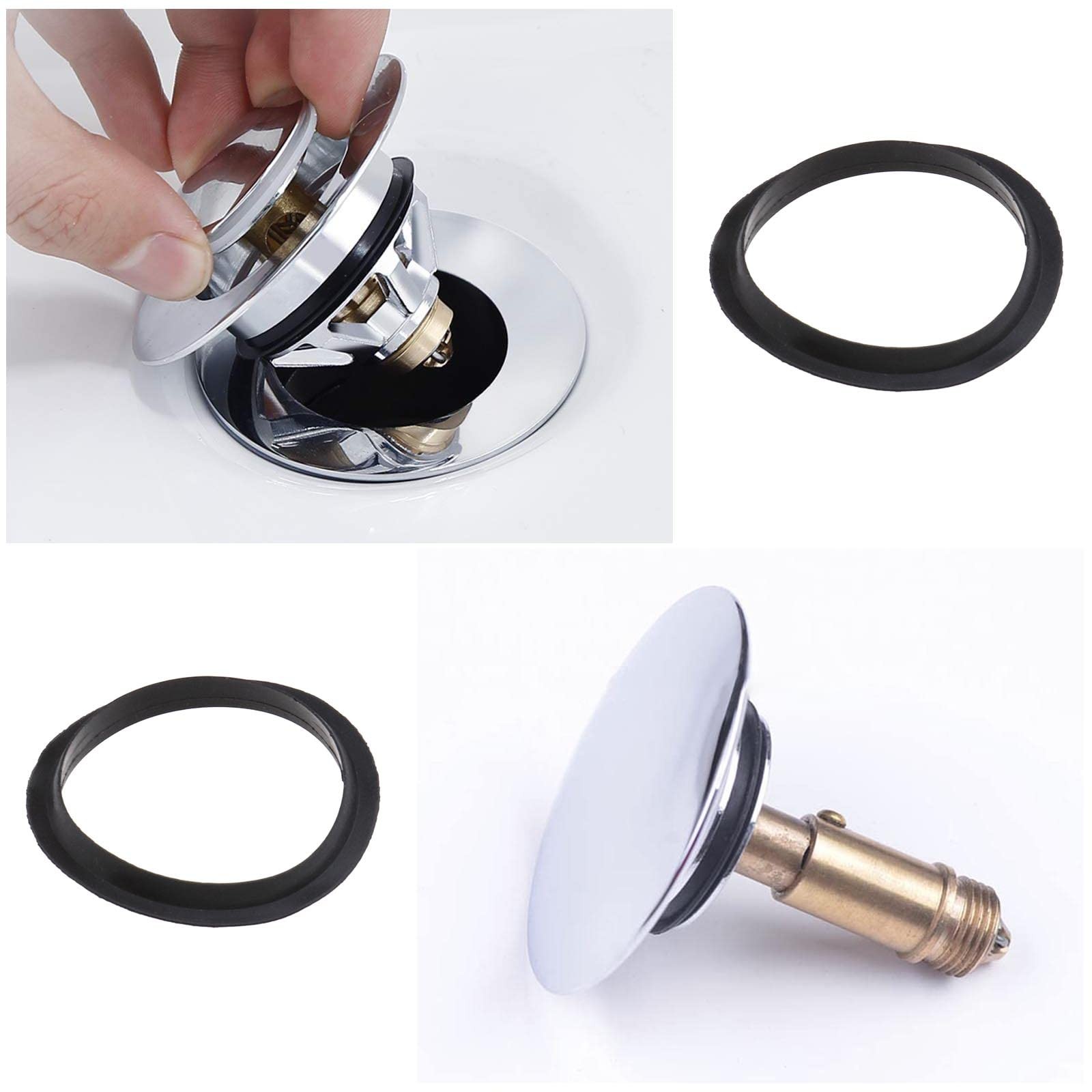 5 PCS Sink Plug ORing Sealing Gaskets ID 31.5mm OD 38mm Silica Gel Black