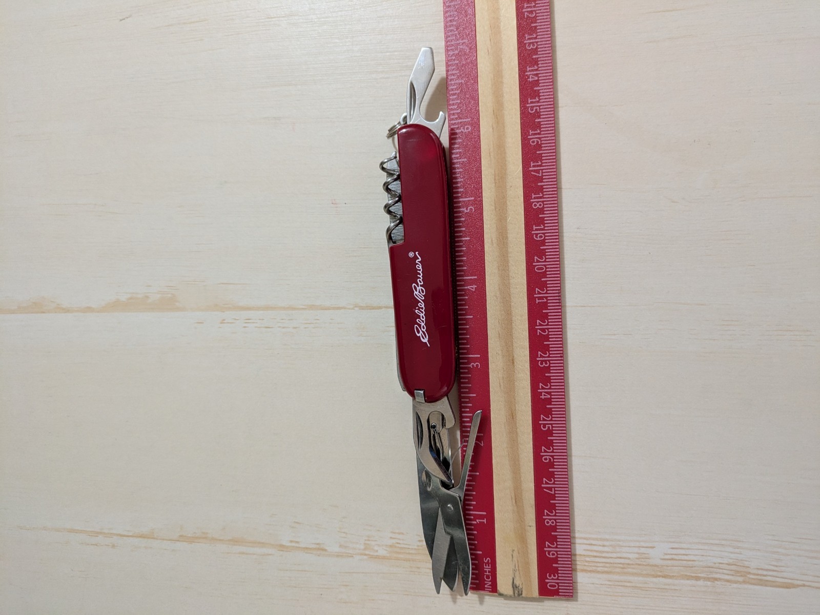 Swiss Army Knife Eddie Bauer Folding Pocket Knife. Multi Blades Tweezers Clean