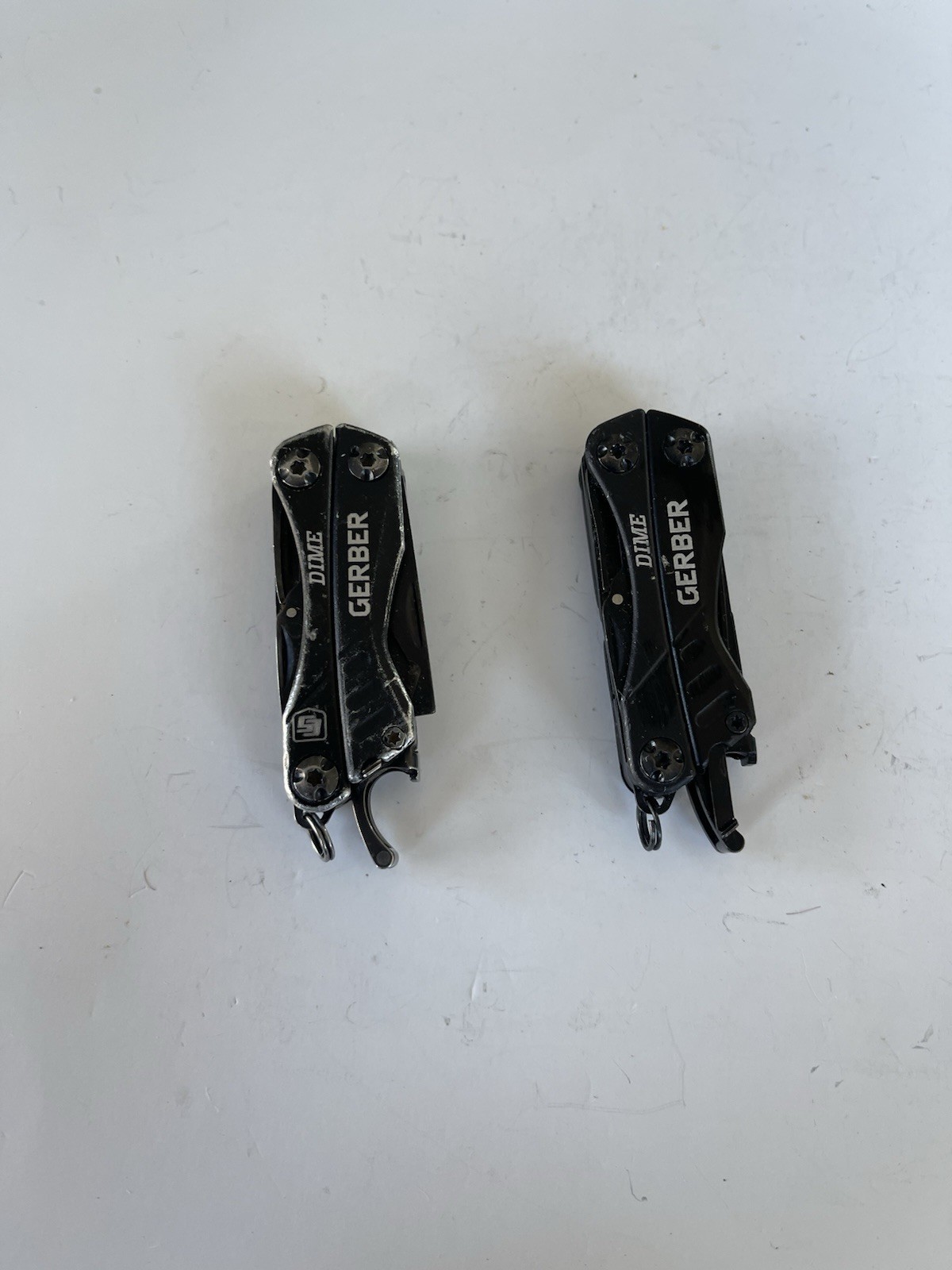 Lot 2 Gerber Dime Mini Multitools, Black, Plain Edge, Scissors, Fast Shipping!!!
