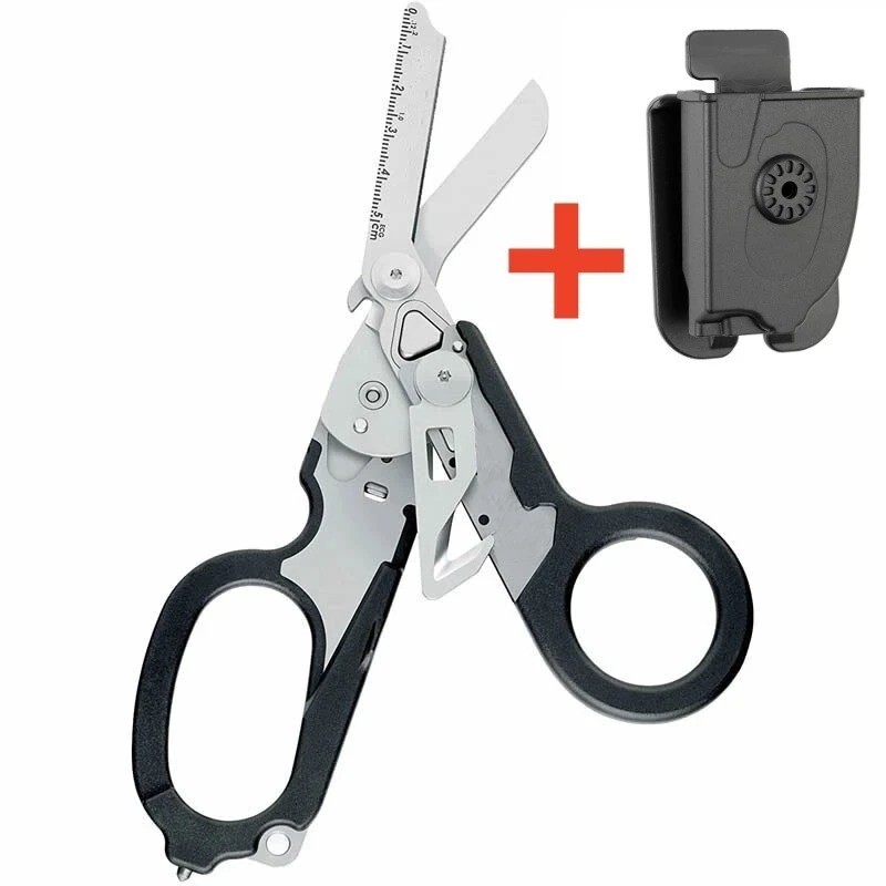 Tactical Folding Scissors – Survival Multi-Tool First Aid Camping EMT Gear