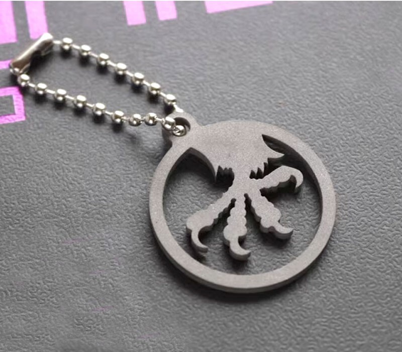 TC4 EDC Titanium Alloy Keychain Necklace PIN Pendant Backpack Decorative Tool