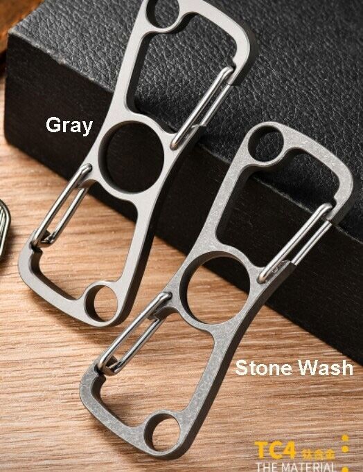 New Titanium Alloy Keychain Carabiner Bottle Opener Belt Fast Hanging Buckle EDC