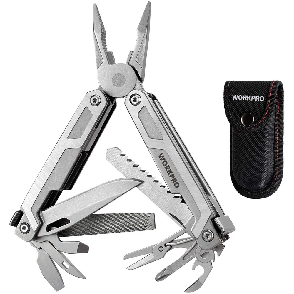 21-in-1/15-in-1/16-in-1 Multi-tool Pocket Knife Plier Set Safety Locking &Sheath