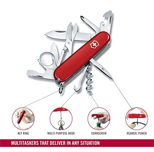 Victorinox Explorer Swiss Army Knife 16 Function Swiss Made Pocket Knife with 2