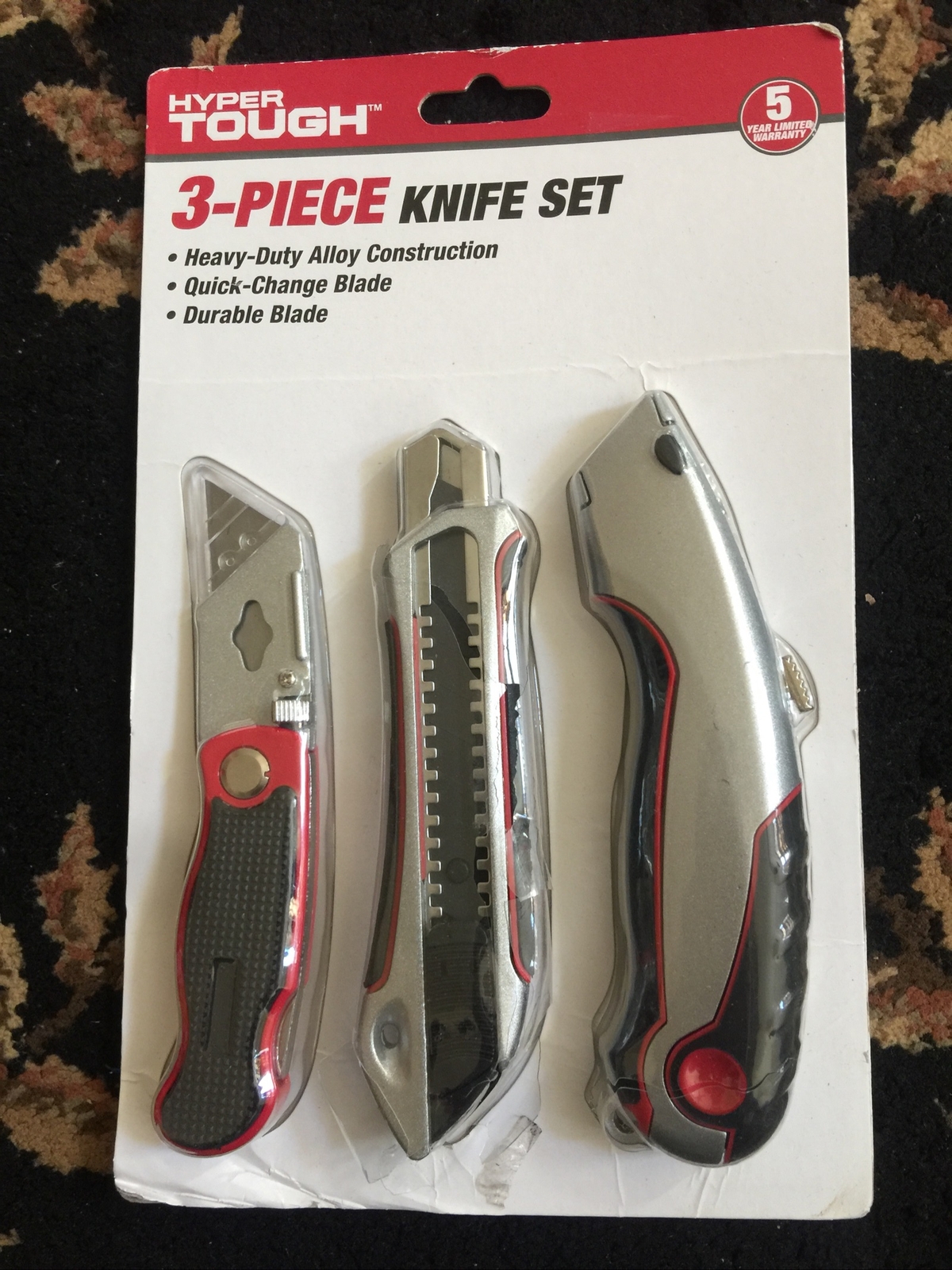 Set of 4 Sheffield 4 Piece Multi-Tool Knife Set(3)+HT Knife Set Blades Included