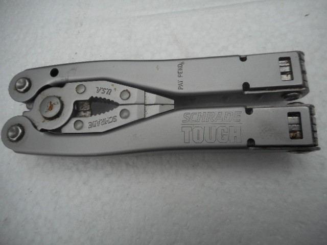 Vintage Schrade Tough Tool ST1 Multi-Tool w/ Leather Sheath USA Gift Pliers