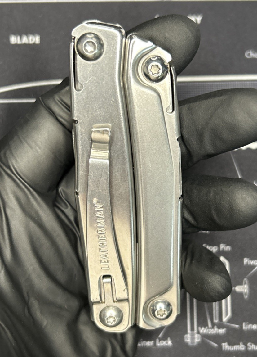 Leatherman Rev Folding Multi-Tool Knife Plier USED BOD 0120 Carry Clip VGUC
