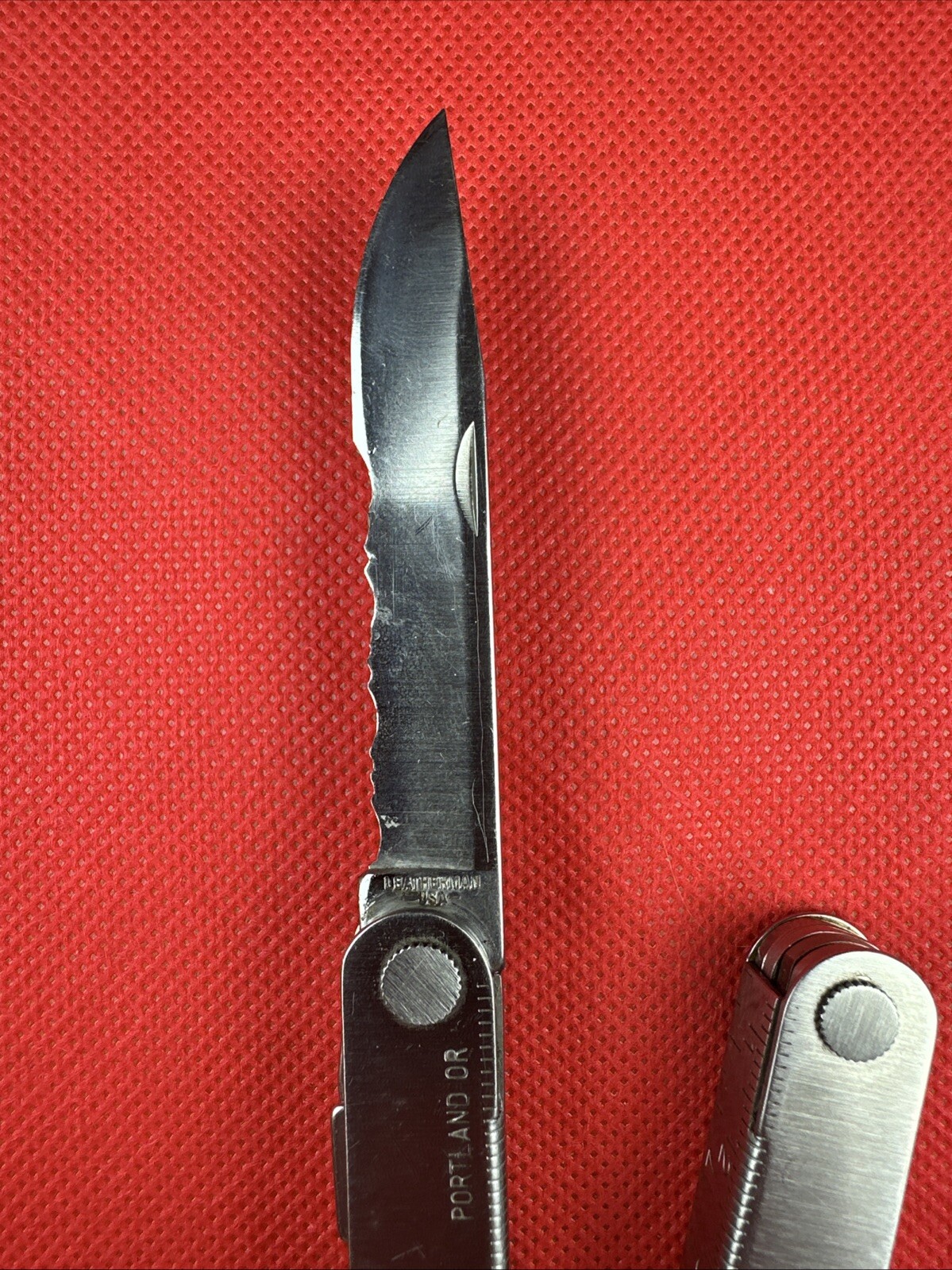 1996-7 Original Leatherman PST II Leather Sheath, Scissor, fish hook file, combo