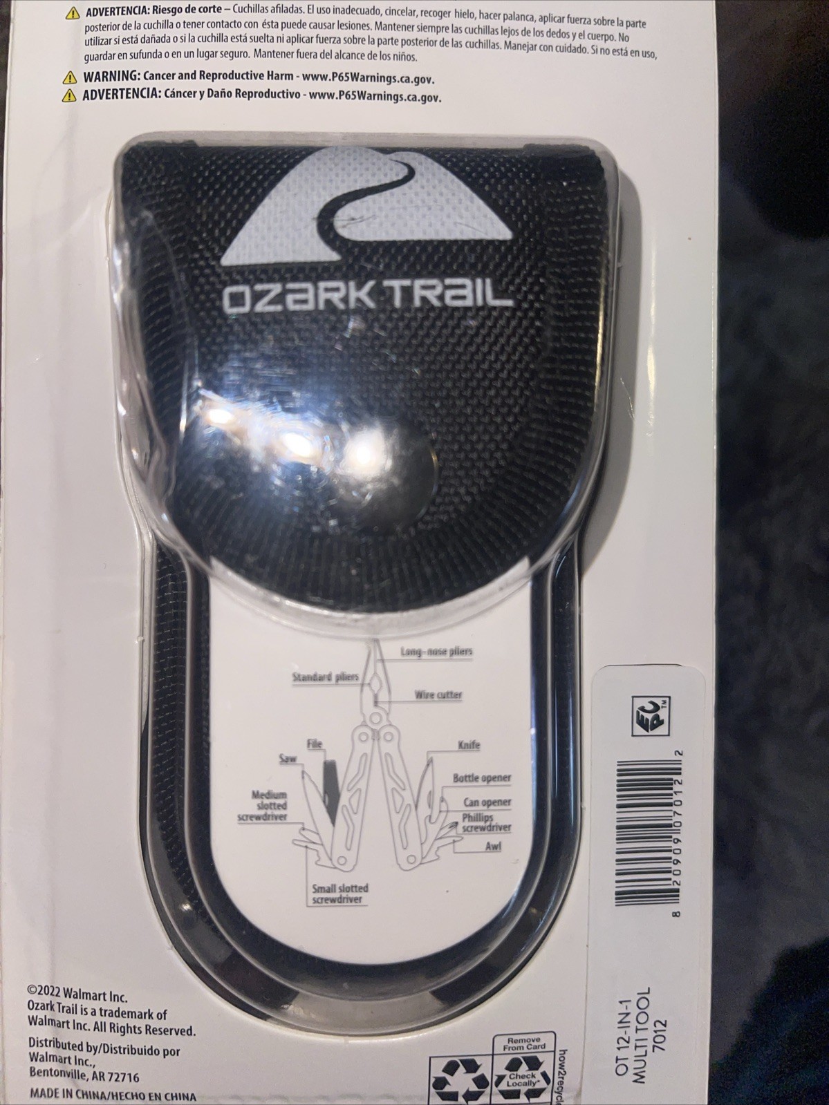 Ozark Trail 12-In-1 Multi-Tool Sheath Hiking Outdoors Pocket Knife Camping NIB