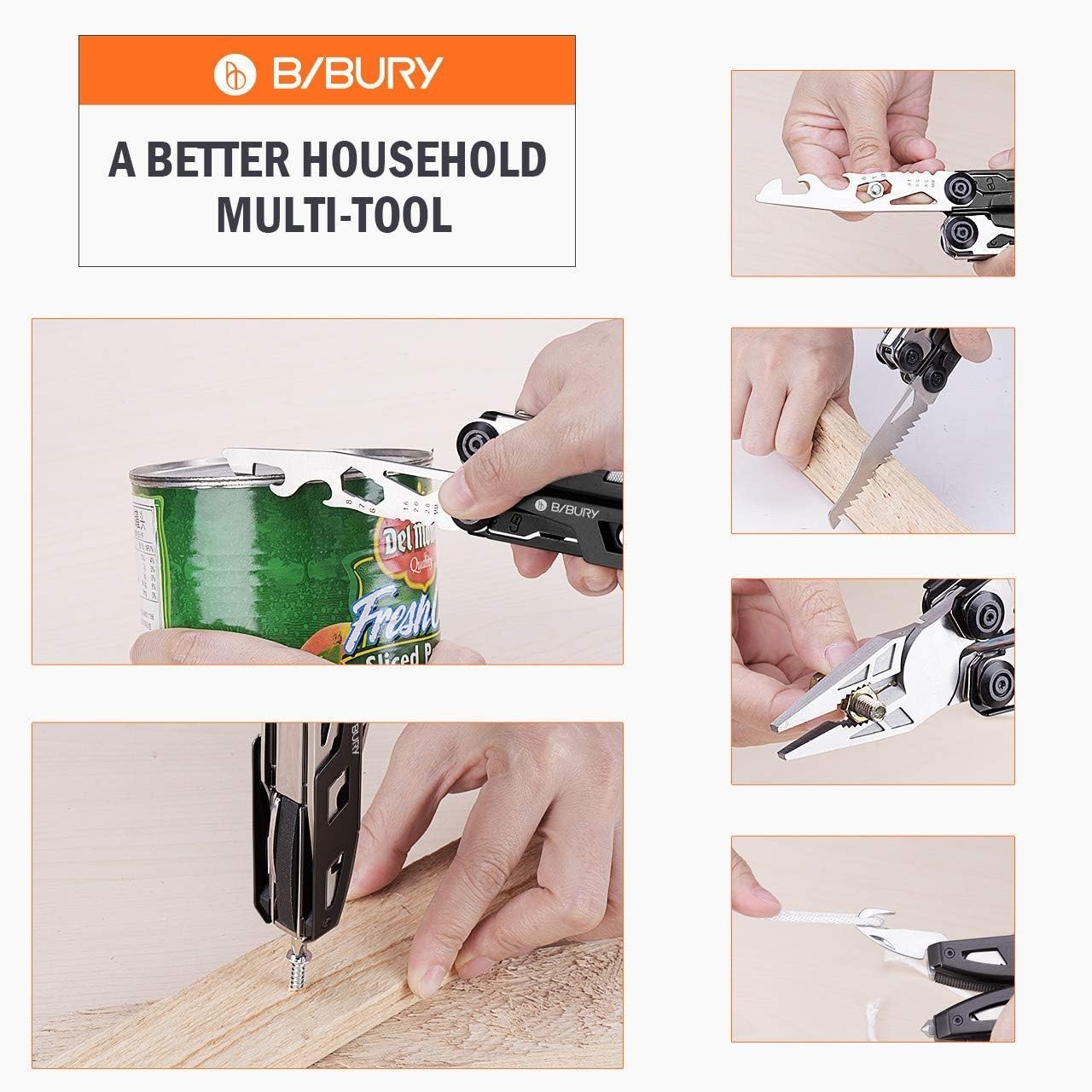 Multitool Pliers, 18-in-1 Multi Tool with Safety Hammer, Safety Locking Desig…