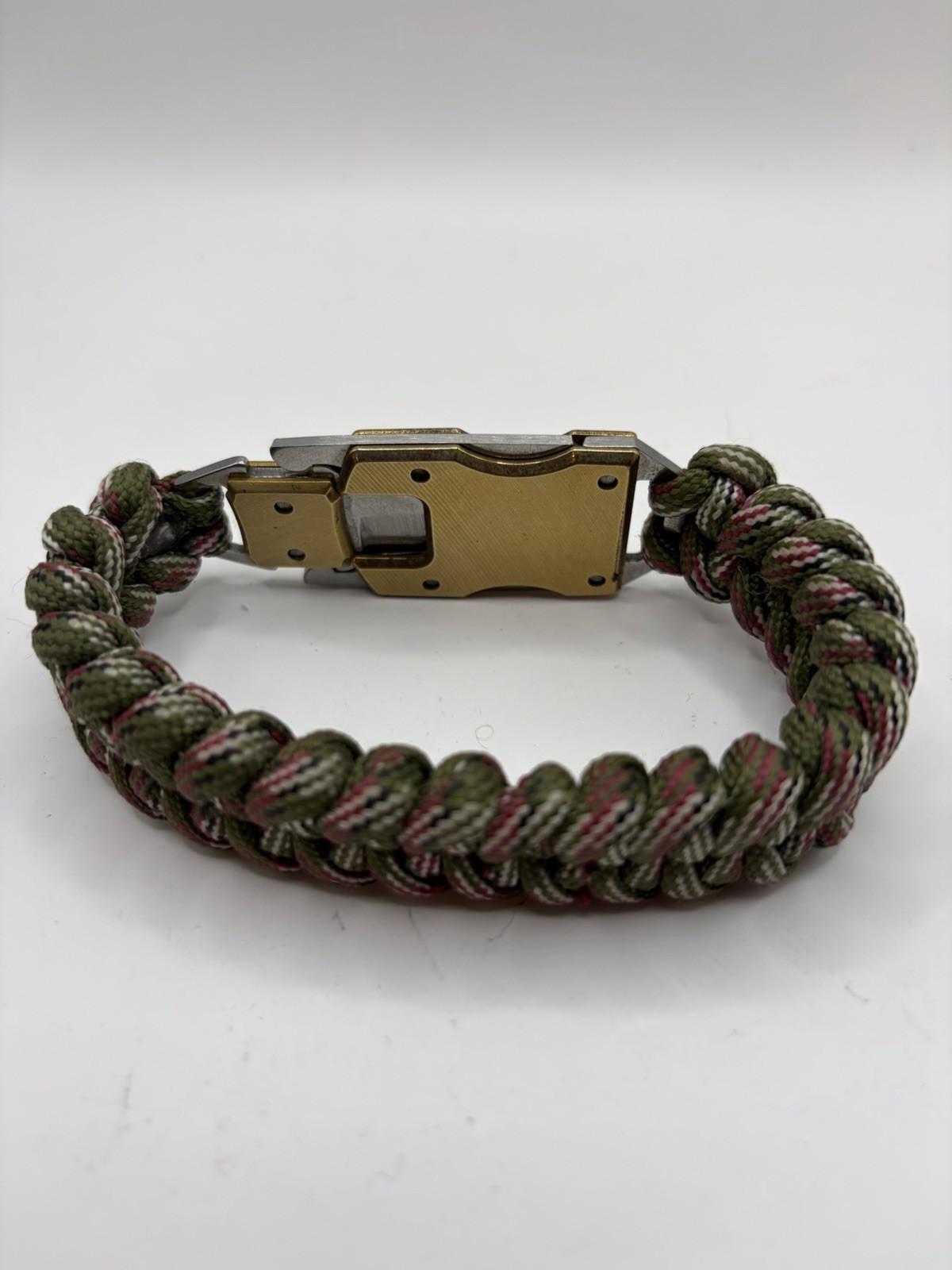 Paracord Multi-Tool Survival Bracelet Knife & Bottle Opener Camouflage 9 Inch