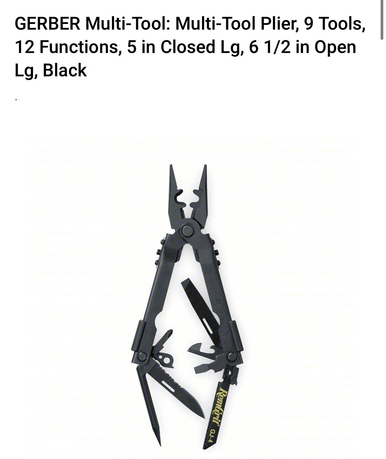 Gerber 30-000314 Multi-Plier 600 Multi-Tool – Black