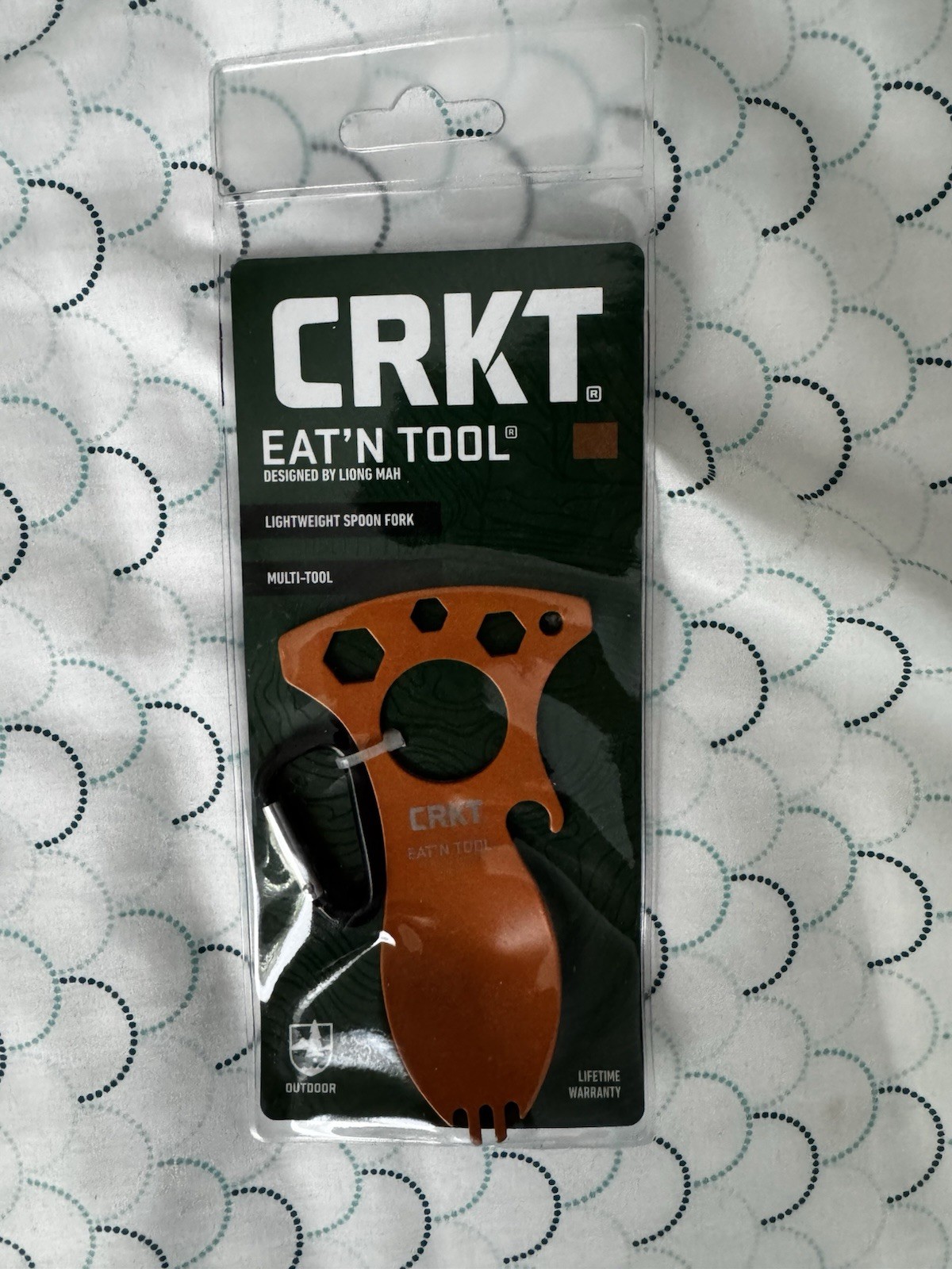 CRKT Eat’N Tool Lightweight Multi-Tool Tangerine 3Cr13 Stainless Spoon Fork