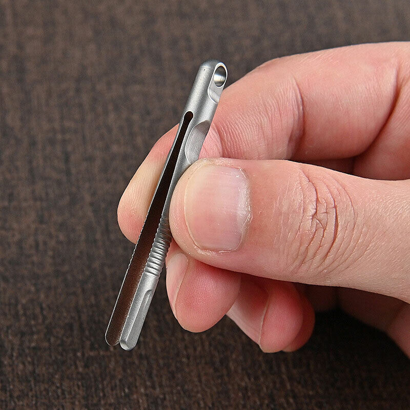 CNC Titanium Tweezers Pocket Mini Keychain Outdoor Lightweight Clamping EDC Tool