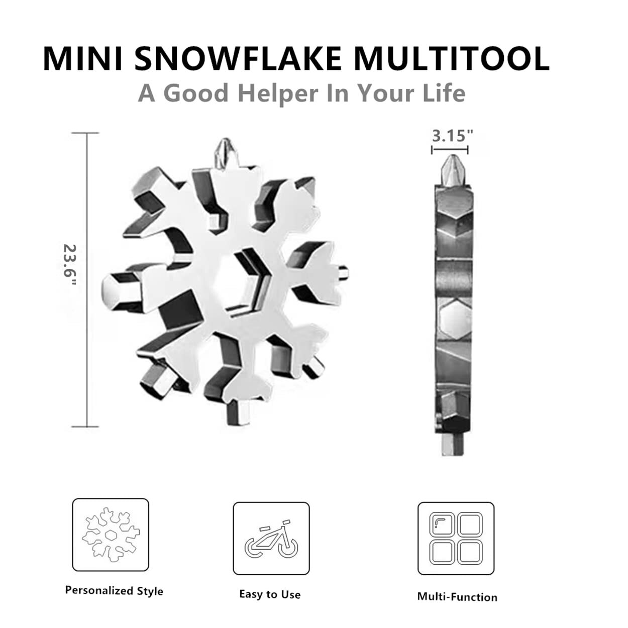 Mens Stocking Stuffers 18 In 1 Snowflake Multitool Stocking Stuffers For Adults