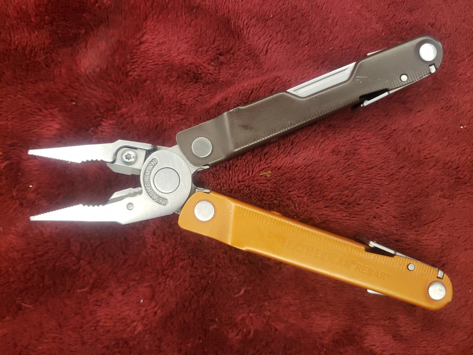 Leatherman Burnt Sienna Orange & Mossy Slate Rebar Multi Tool