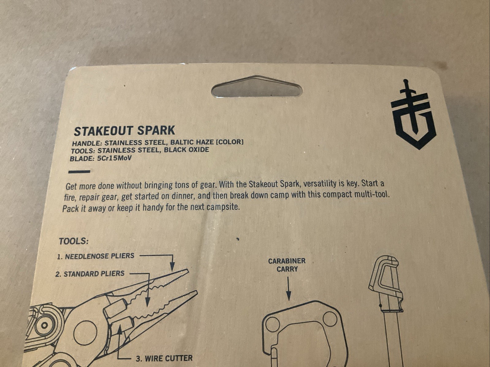 Gerber Stakeout Spark 10 Tools In 1 Pocket Clip Ferro Rod Baltic Haze Color
