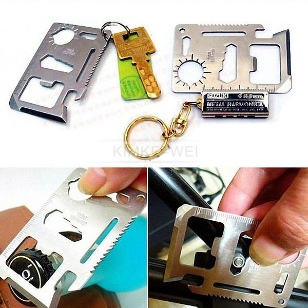 Multi Tools 11 in 1 Hunting Outdoor Survival Camping Military Credit Card Knife