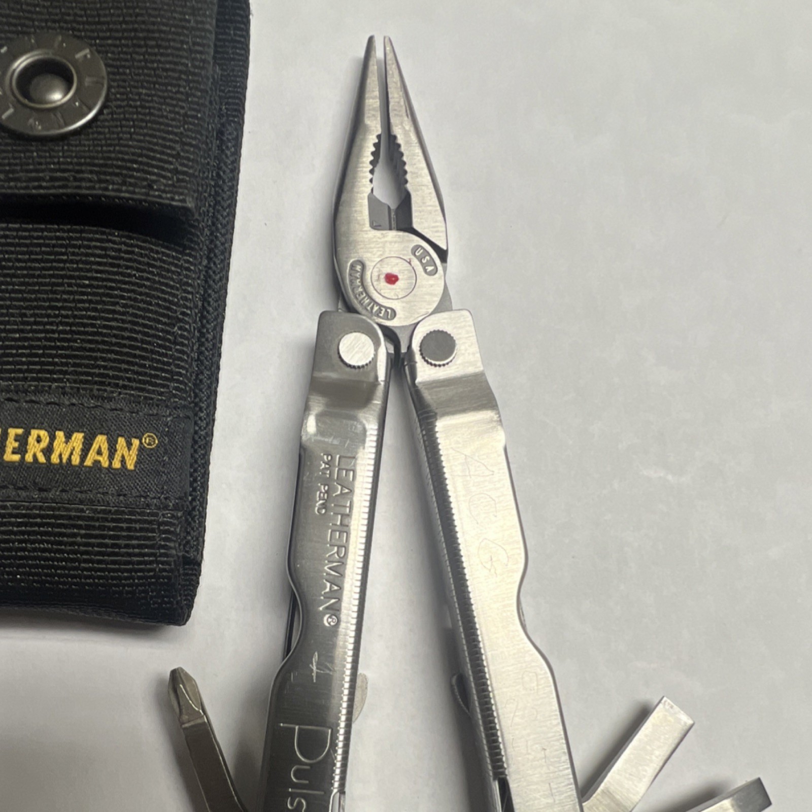 Leatherman Vintage *Retired* Pulse Multi-Tool, Stainless Steel, Nylon Sheath