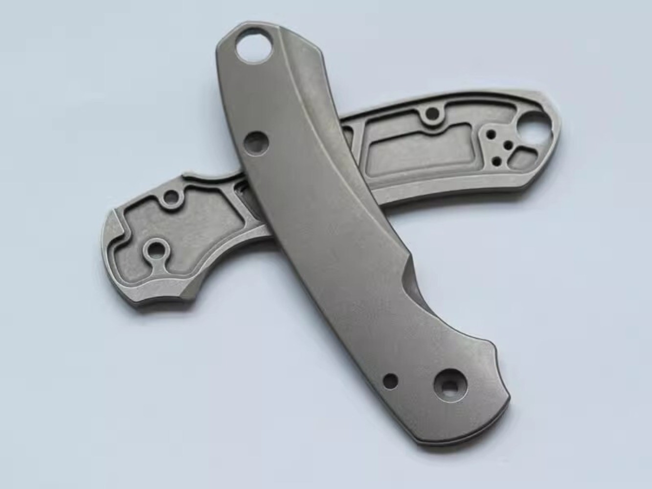 1 Pair Custom Made TC4 Handle Scales for Spyderco C223 Para3