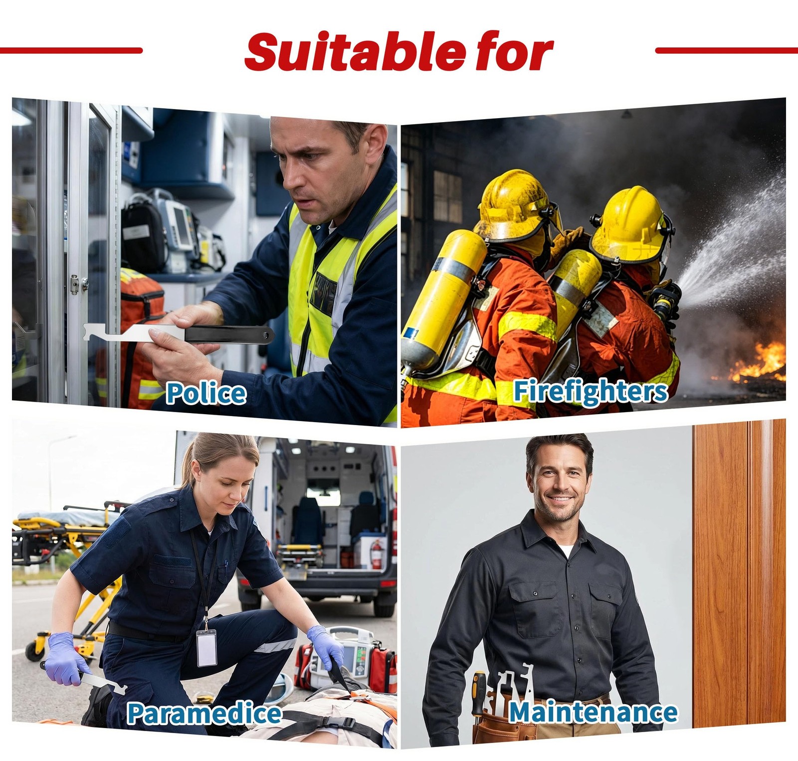 5Pcs Firefighter Tools, Fireman Gear Equipment Accessories for Emergency Resp…