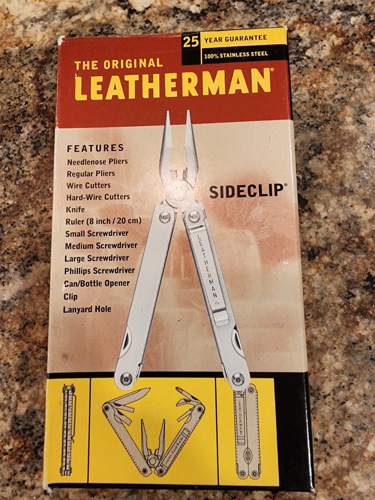 Vintage Original Leatherman Sideclip With GMC On One Side In Original Box