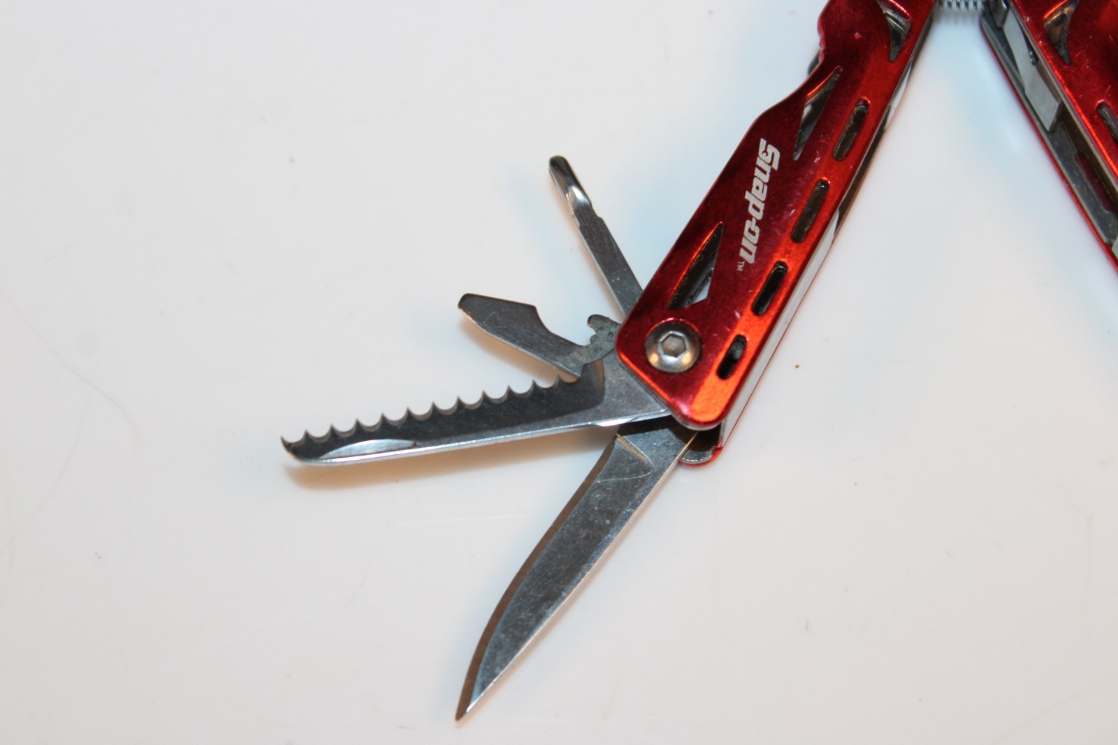 2x Snap-On Stainless Steel Red Pocket Multi-Tools