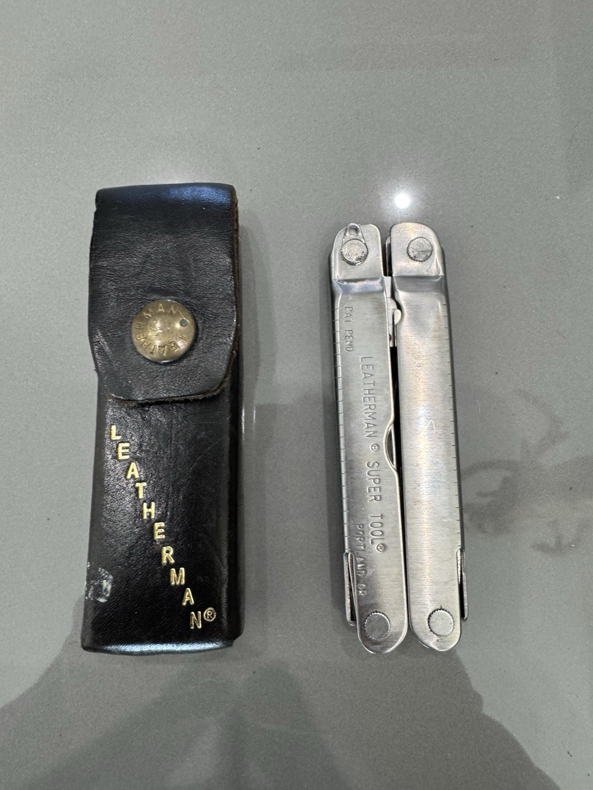 Leatherman Super Tool 1995 Vintage with Original Leather Sheath, USA Made