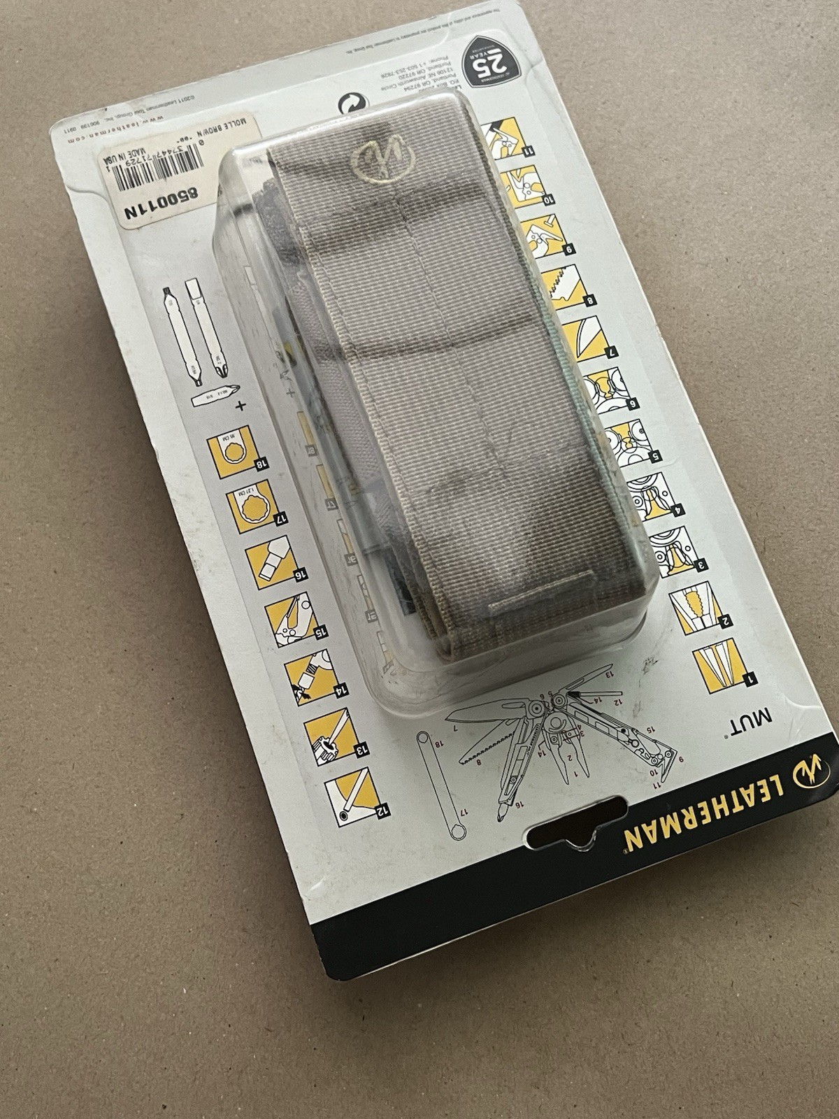 LEATHERMAN MUT, Molle Brown Sheath, New Old Stock, Retried.