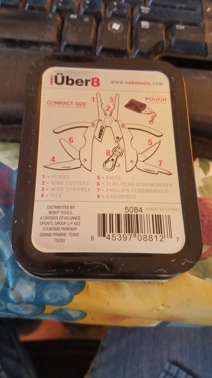Unbr 8 Uber8 Pocket Tool With Case In Original Metal Box