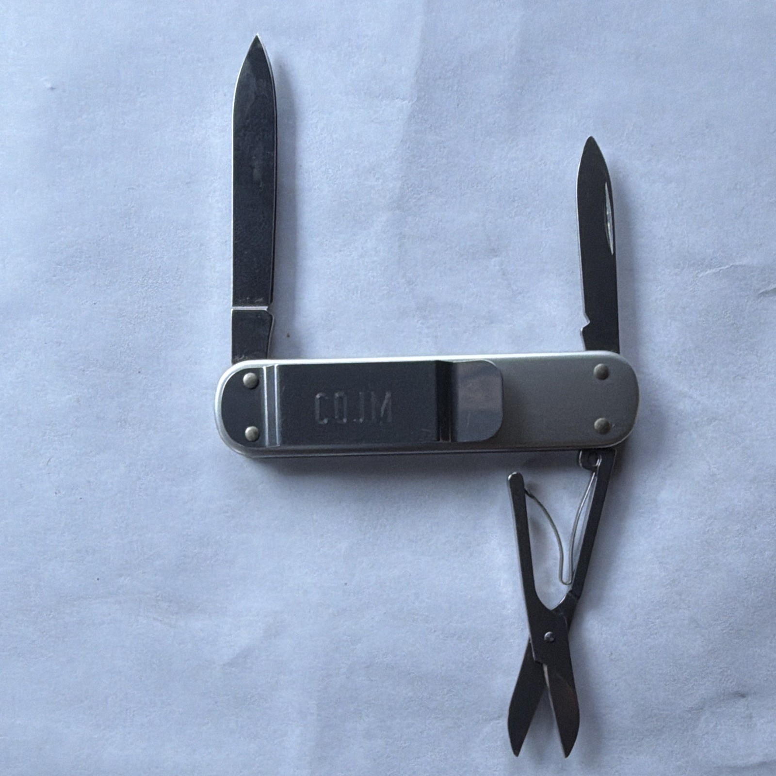 Victorinox Swiss Army Knife Silver Alox Money clip Etched COJM