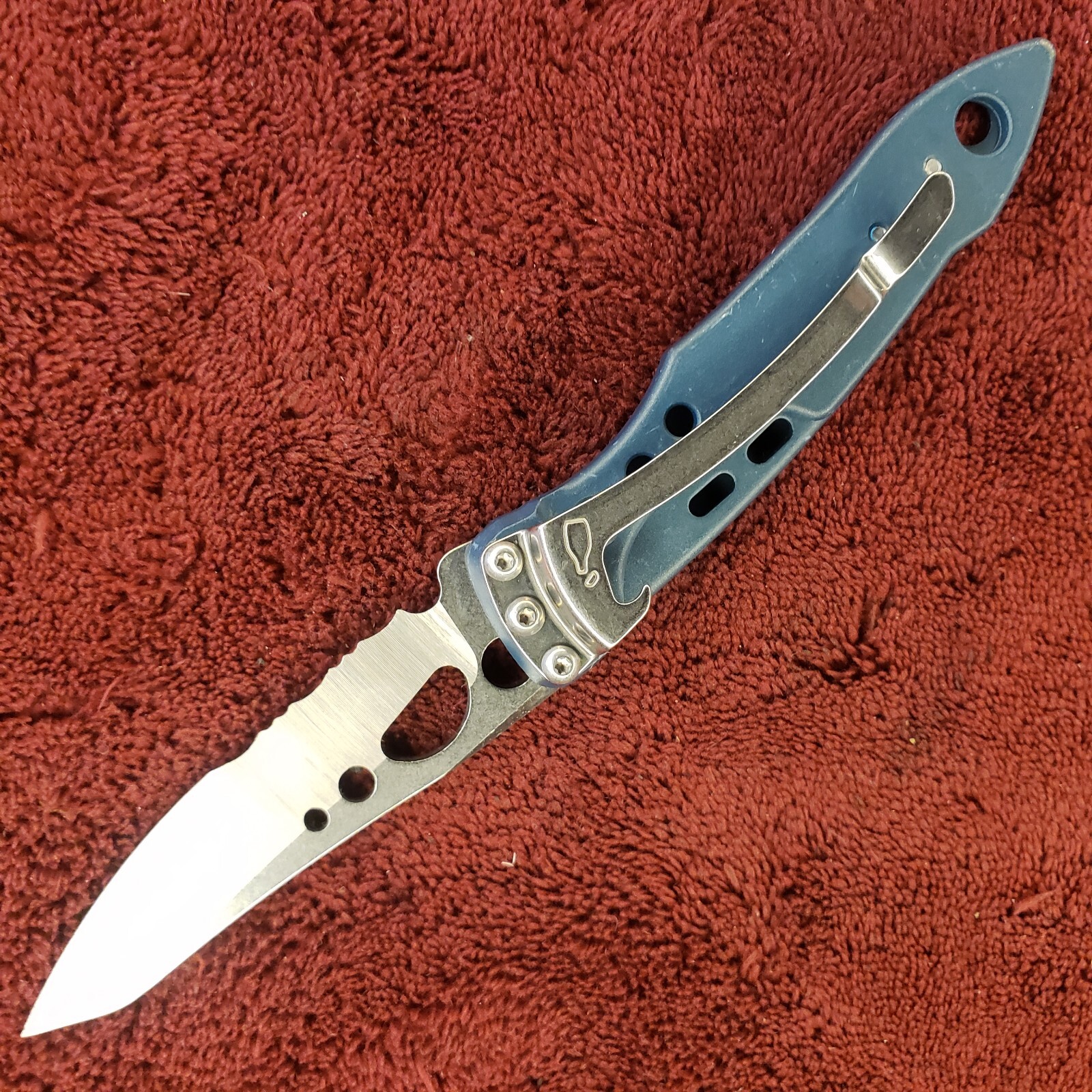 Leatherman Skeletool KBX Blue Pocket Knife w/ Bottle Opener