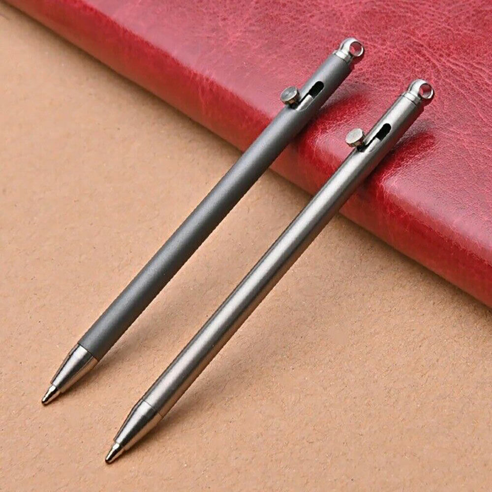 Titanium Alloy Mini Pocket Pen Outdoor EDC Tool Portable Key Chain Ballpoint Pen