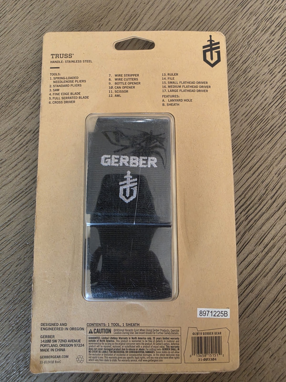 Gerber Truss Multi-Tool with Sheath Stainless Steel 17-Tools