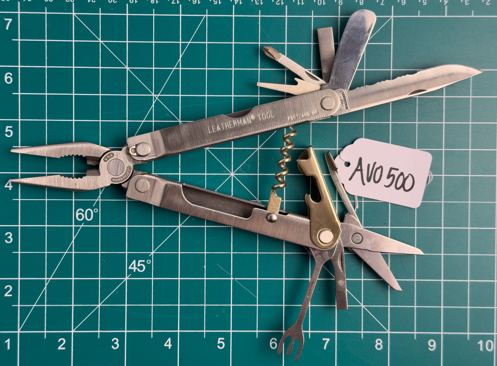 Leatherman Flair Stainless Multi-Tool Knife Corkscrew #AV0500