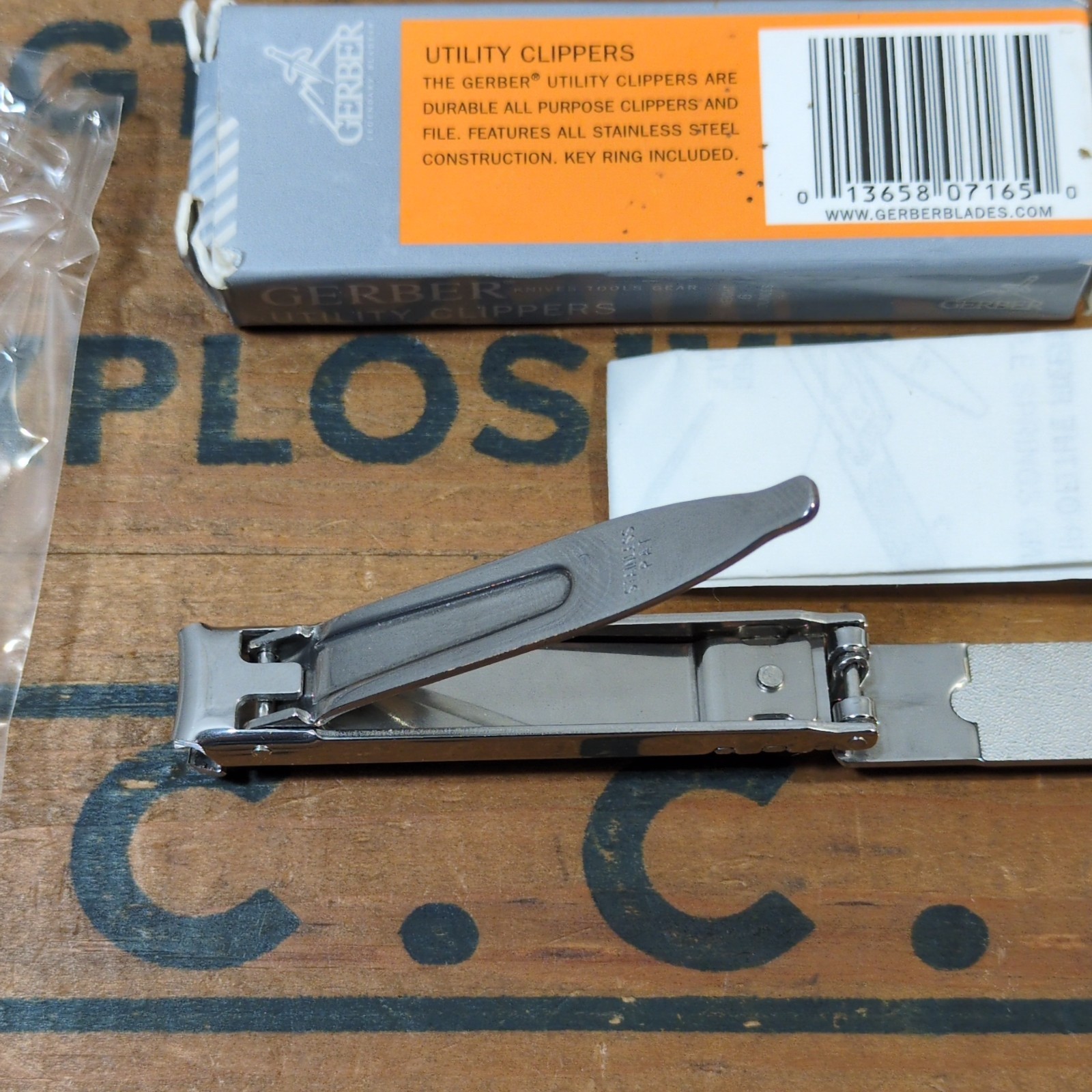 Gerber Utility Clippers W/ Key Ring, File, Screwdriver, Original Box
