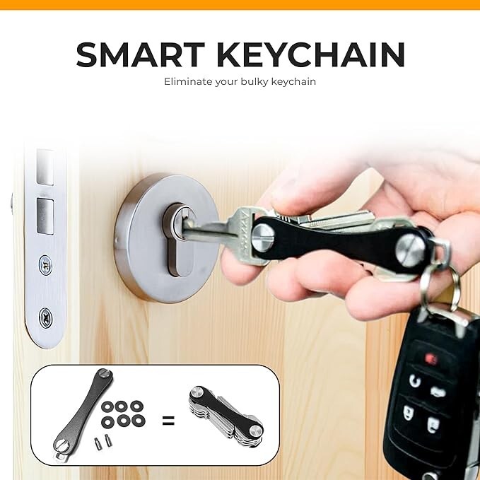 Key Multi Tool / Screwdriver / Air Tag / Bottle Opener / Organizer Pocket Chain