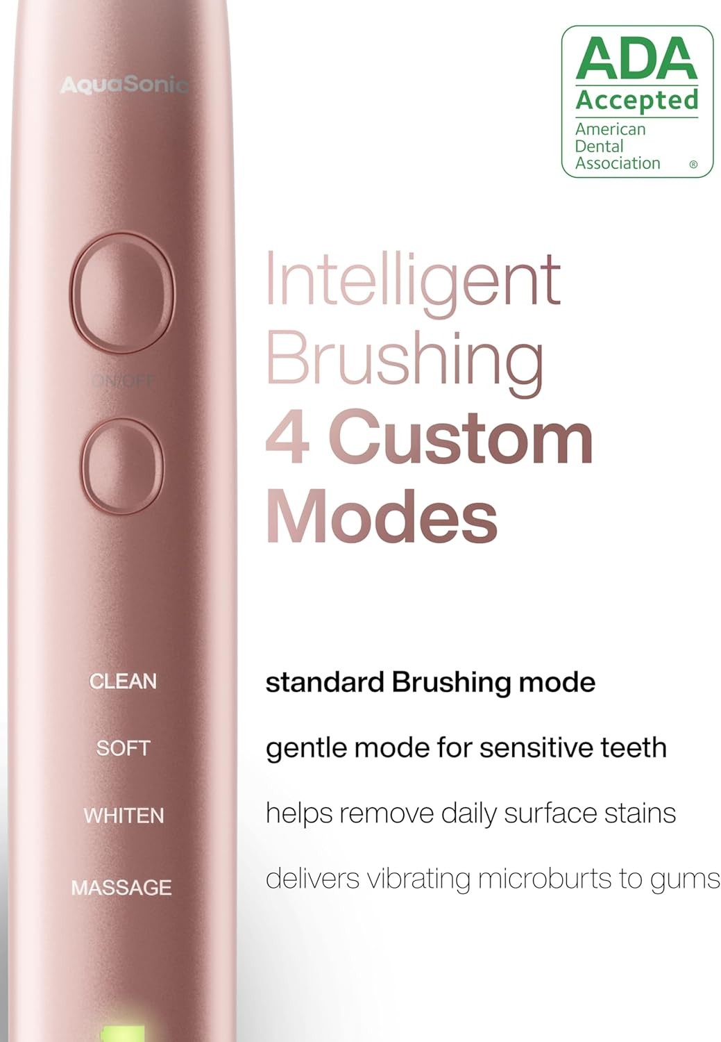 Aquasonic Vibe Series Ultra-Whitening Toothbrush – ADA Accepted Electric Tooth