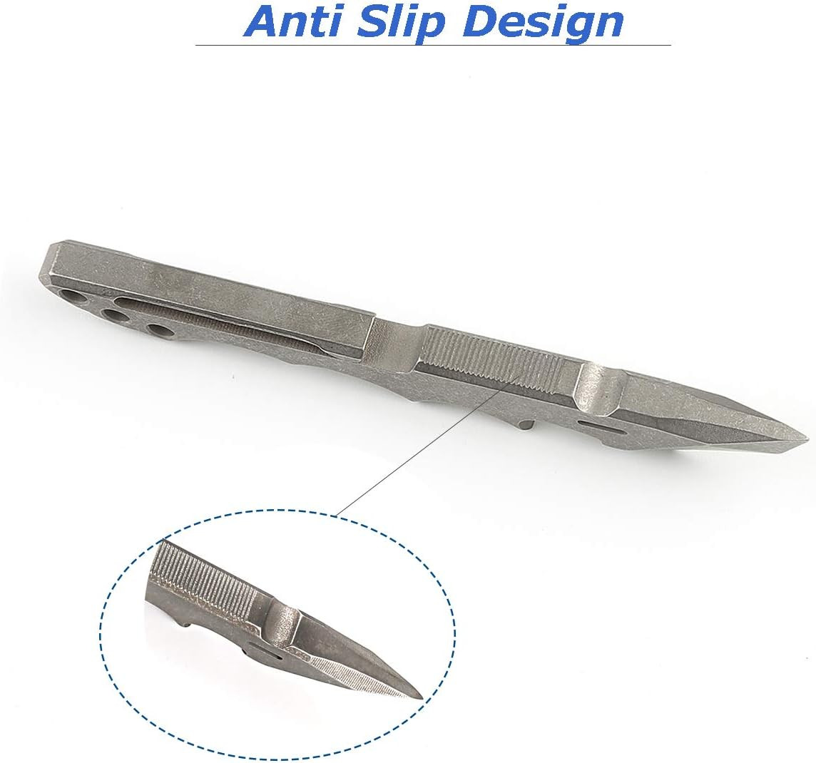 Titanium Pry Bar Multi Tool 4.65″ with Bottle Opener Box Opener Pocket Clip Func