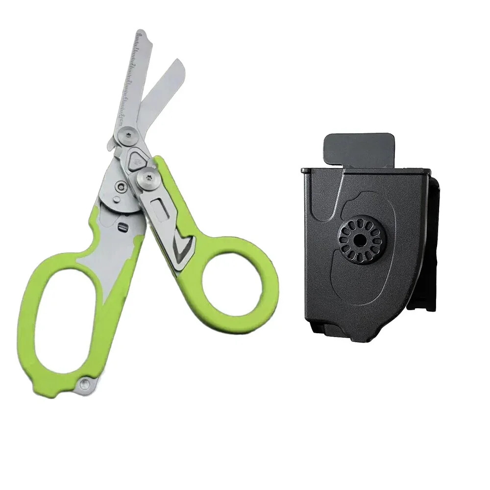 Tactical Multifunction Scissor Leatherman Raptors First Aid Folding Outdoor Surv