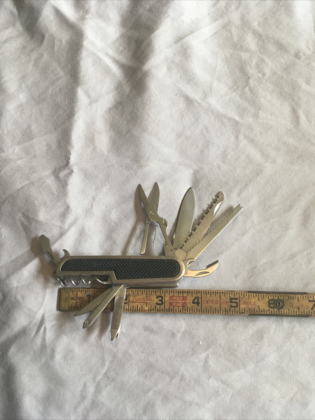 Pocket Knife 13-Function Multitool Knife Stainless Steel preowned