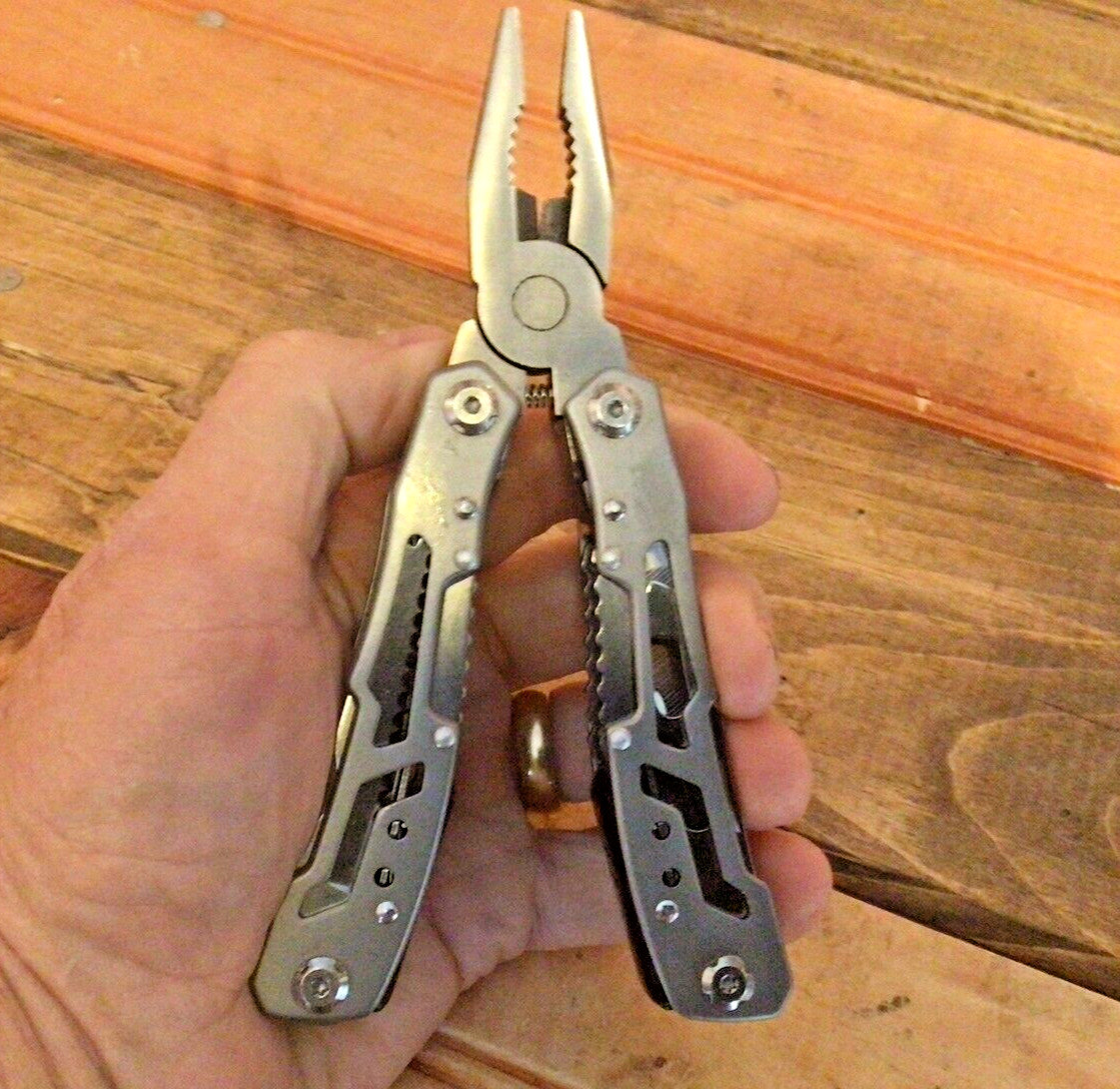 Outdoor Stainless Steel 12 Function Emergency Camping Multitool FREE SHIPPING!