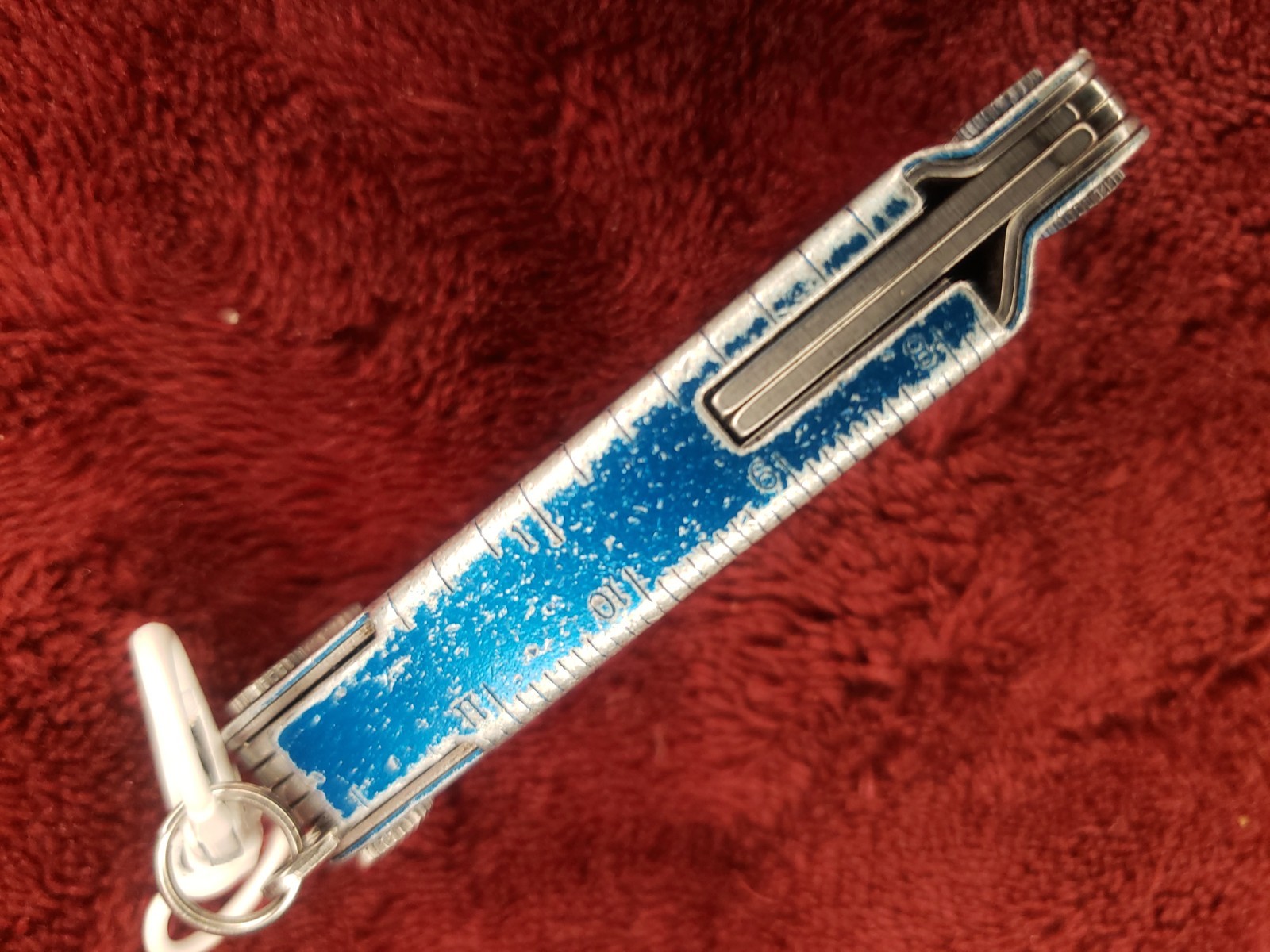 🔪🔪 Leatherman Micra Red Blue Multitool White claw keychain 0121 date code