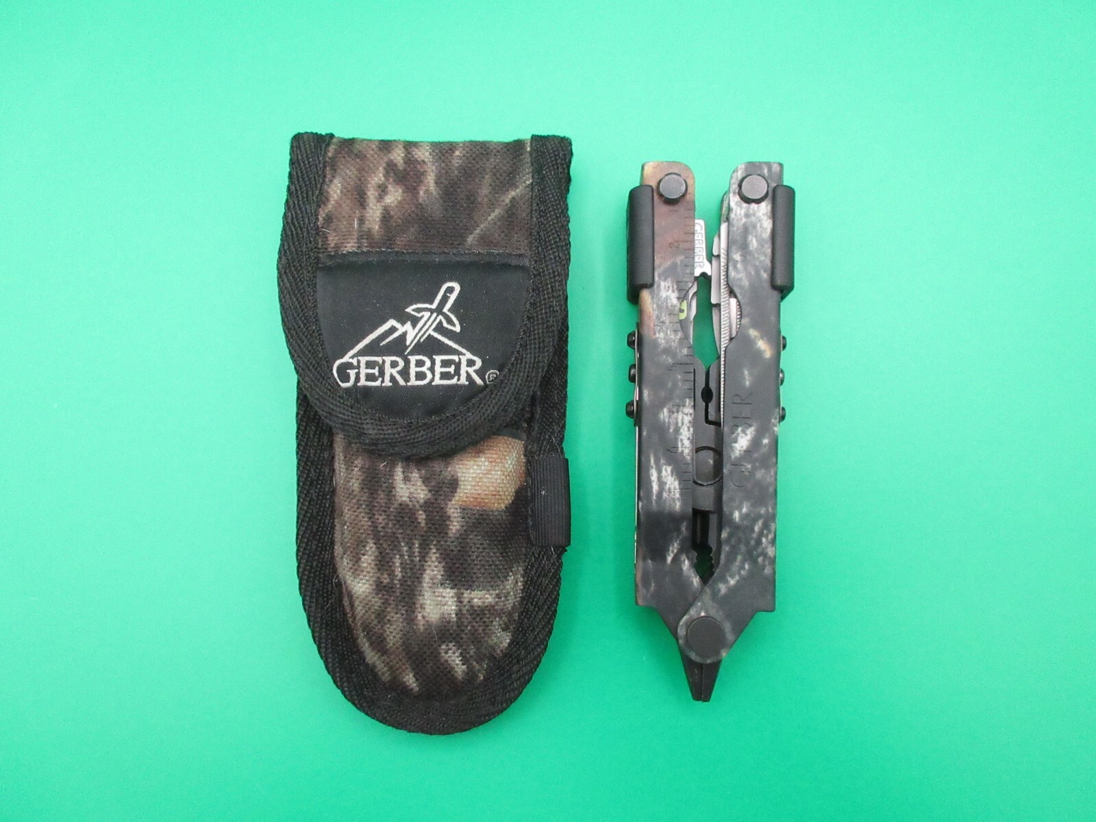 Rare Gerber MP600 Pro Scout Mossy Oak Multi Tool Folding Knife Sheath USA