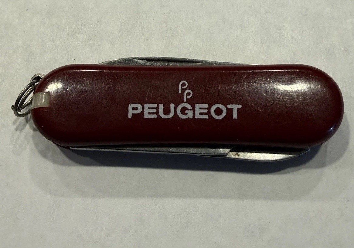 2.25” Peugeot Mini Swiss Army Knife 3 Tool Scissors Nail File Twezzers Toothpick