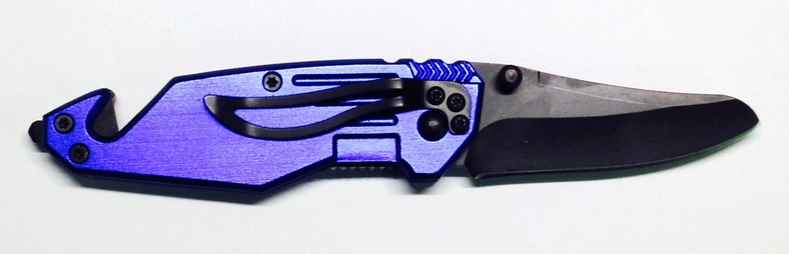 6″ Tactical Knife, Blue, Rope Cutter, Glass Breaker