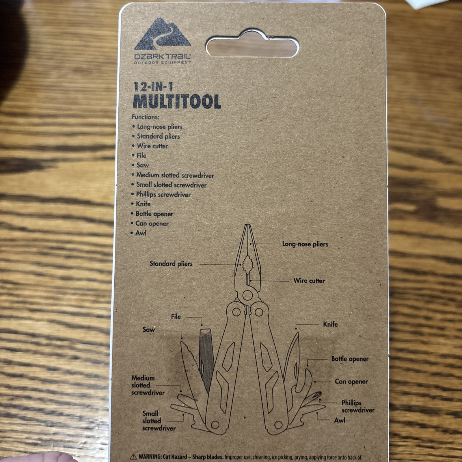 OZARK TRAIL Camping Steel, 12-in-1 Multi Tool, Silver, Model 6962 New