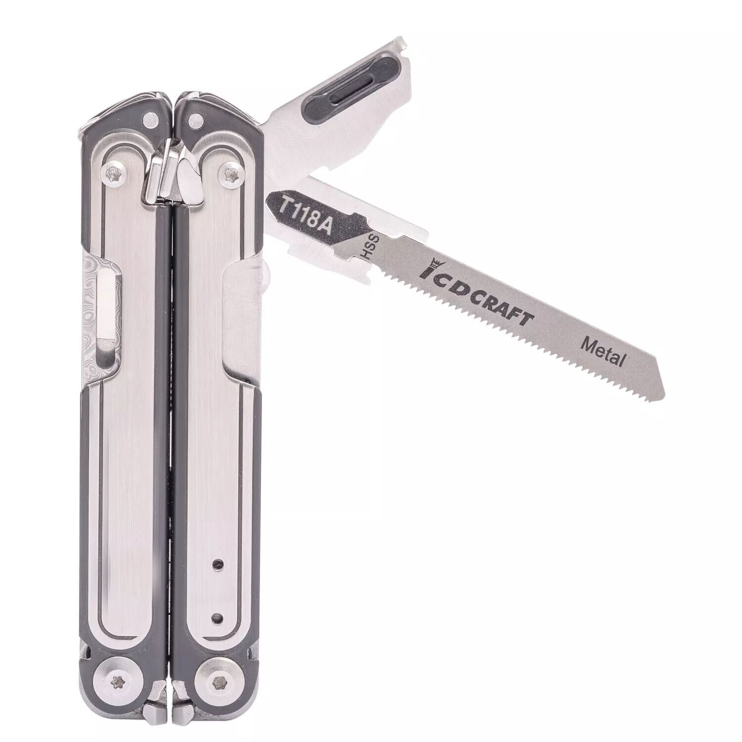Stainless steel Saw T-Shank Holder with Thumb Grip for Leatherman Free P4 ARC